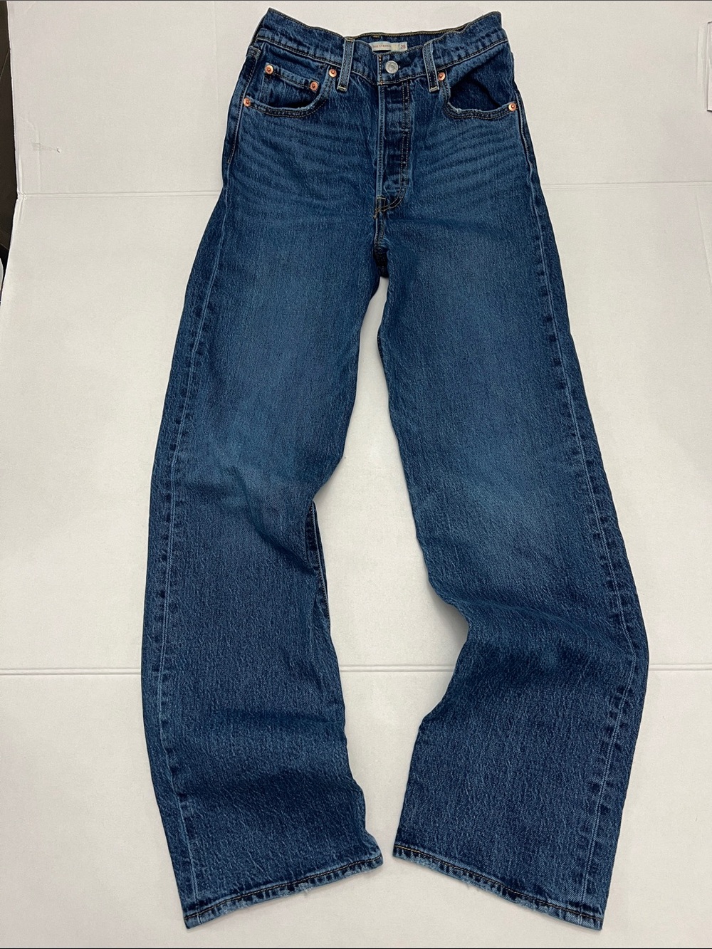 LEVI’S RIBCAGE STRAIGHT WOMENS DENIM JEANS HIGH RISE BIG E PREMIUM SIZE 26